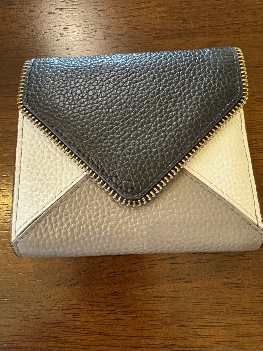 Dante Tri-Color Women’s Envelope Pebbled Leather RFID Wallet